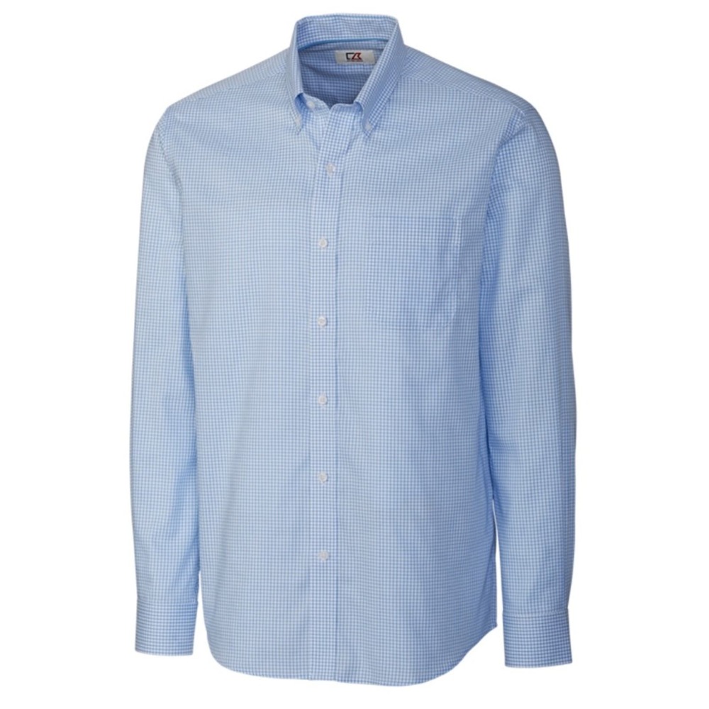 Cutter & Buck Men's L/S Epic Easy Care Tattersall SIZE LARGE NWT SOTHEBYS